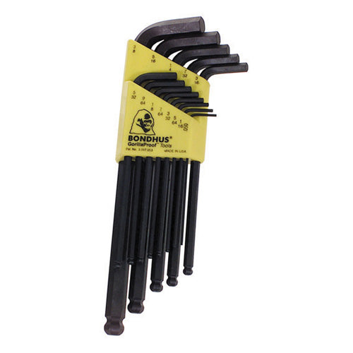 M1.5 To M10 L-Handle Long Arm Ball End Hex Key Set