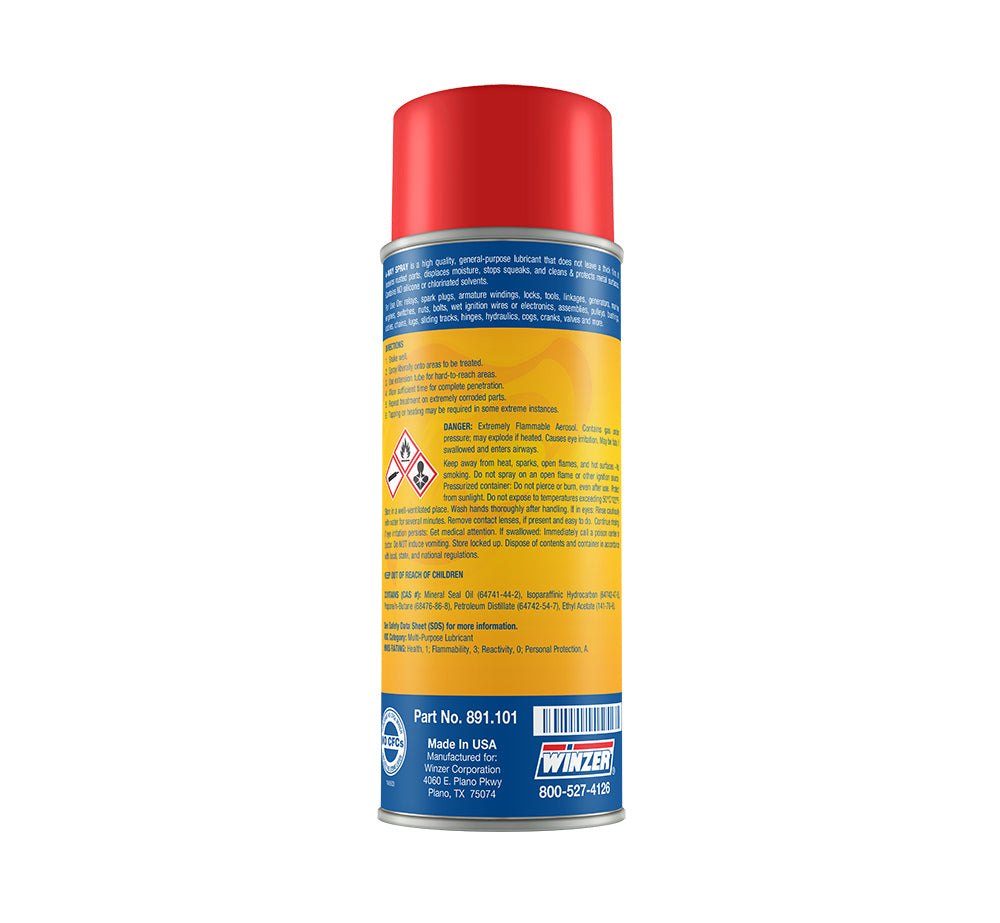 Winzer Four-Way Spray General Purpose Lubricant, 12 Oz Net Weight - Aerosol