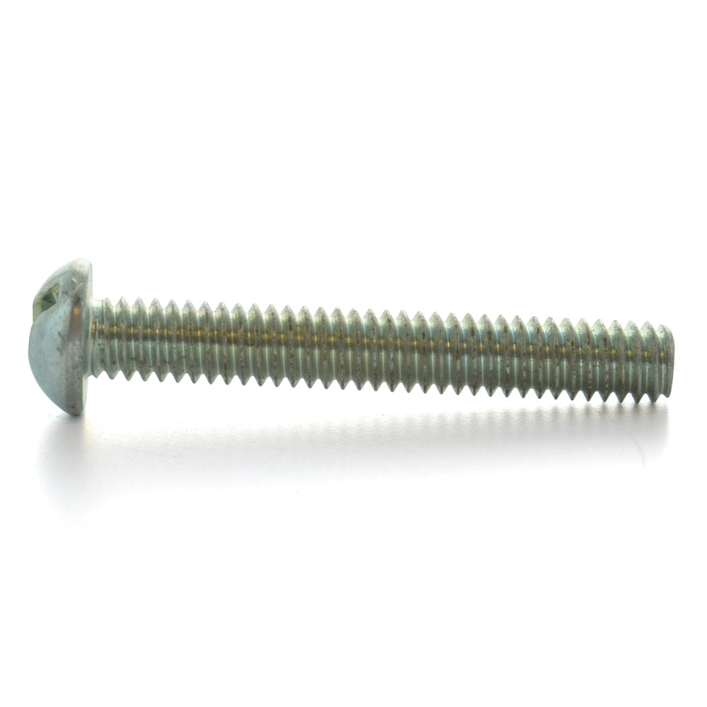 1/4-20 x 6 Inch Coarse Zinc Plated Steel Slotted Drive Round Head Machine Screw