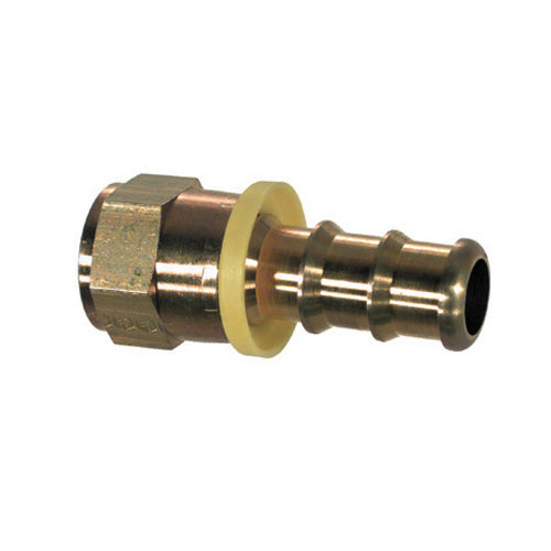 1/2 Inch X 1/2 Inch Barb Hose X Tube CA360 Brass Barb-Tite JIC 37 Degree / SAE 45 Degree Female Swivel