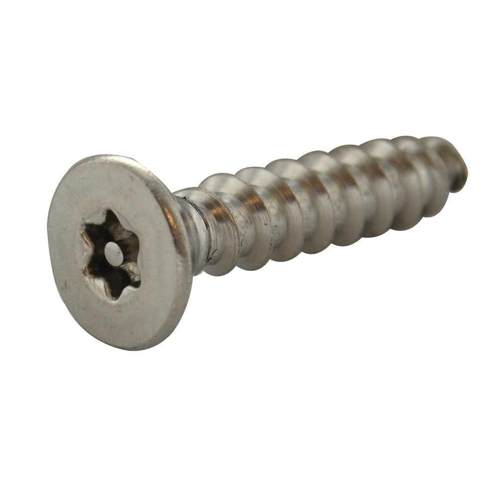 #10 x 1 Inch Stainless Steel Torx Pin Flat Head Tamper Resistant Sheet Metal Screw