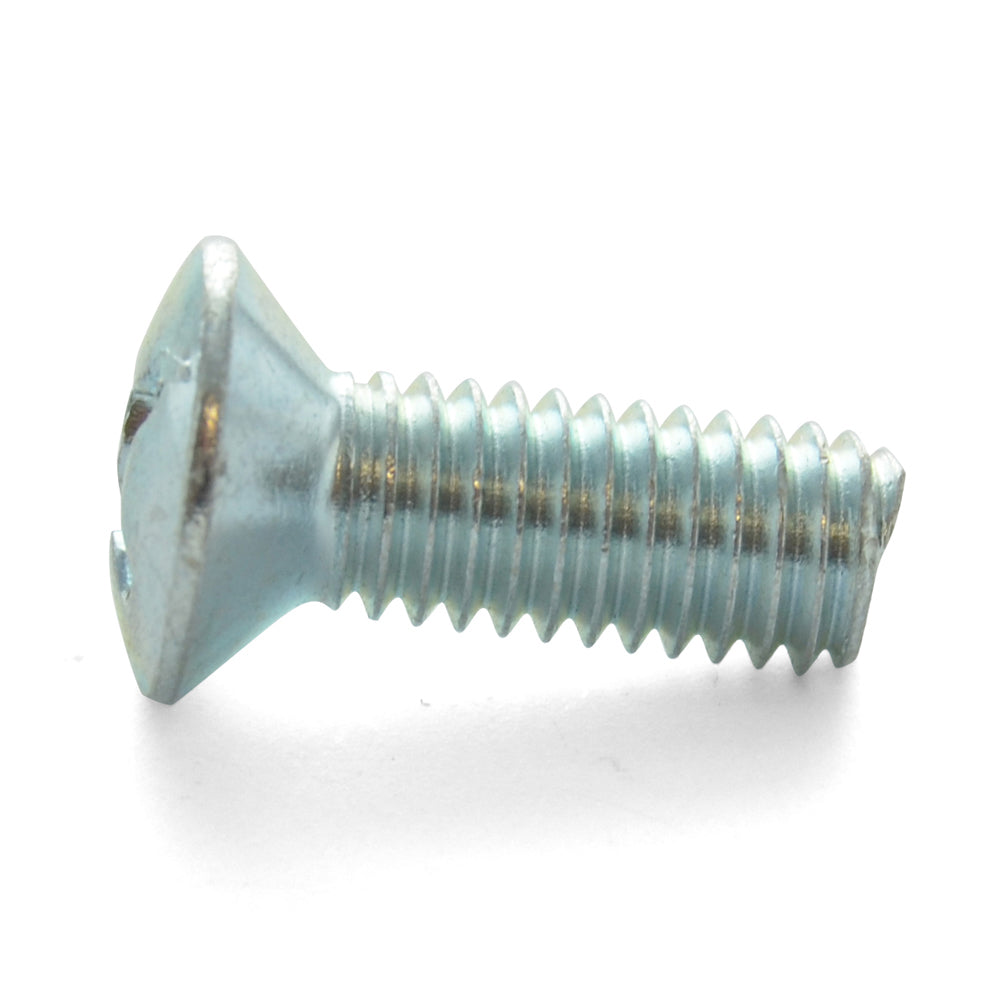 M6 x 1 x 40 mm Coarse Class 4.8 Zinc Plated Steel Phillips Drive Oval Countersunk Head Machine Screw