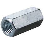 3/8-16 X 1 1/8 Long x 1/2 Wide Coupling nut Zinc Plated