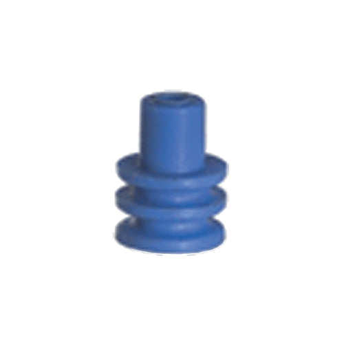 22 Awg 5.75 mm Od Blue Silicone Metri-Pack Series Individual Round Press Fit 1 Way Loose Cable Cavity Seal