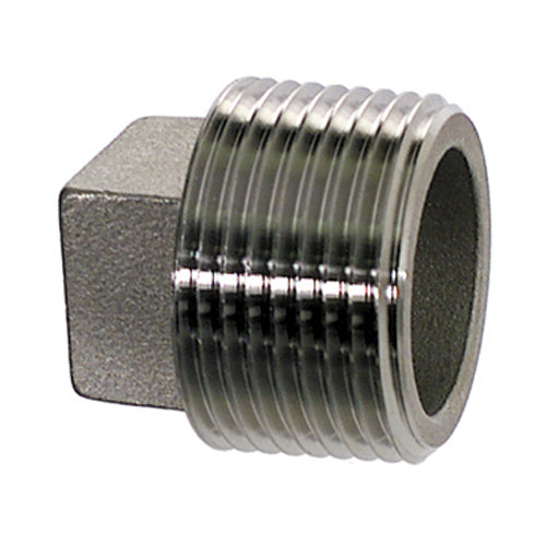 1-1/4" Schelule 40 Male NPT 304 Stainless Steel Square Head Pipe Plug