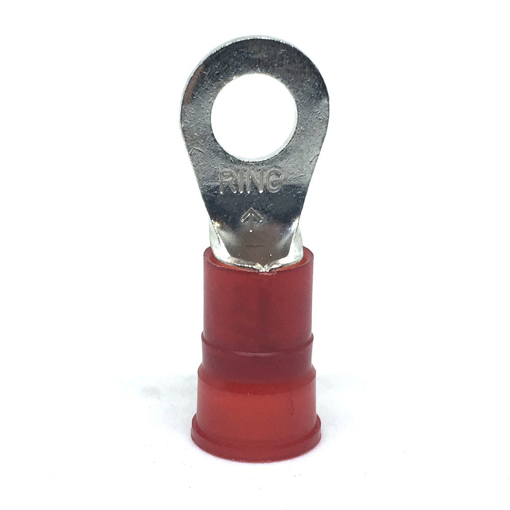 4 Gauge Nylon Insulated Ring Terminal Yellow 5/16 Inch Stud