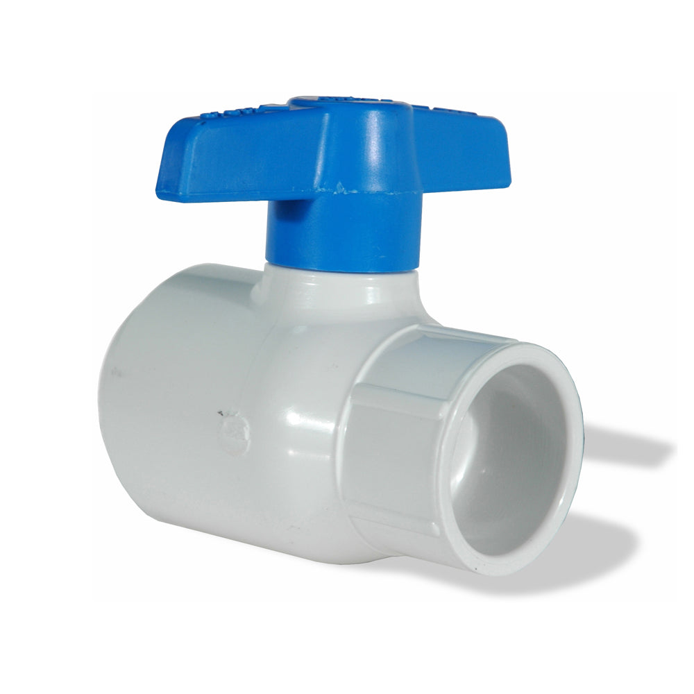 3/4 Inch Socket Sch 40 White Pvc Utility Ball Valve