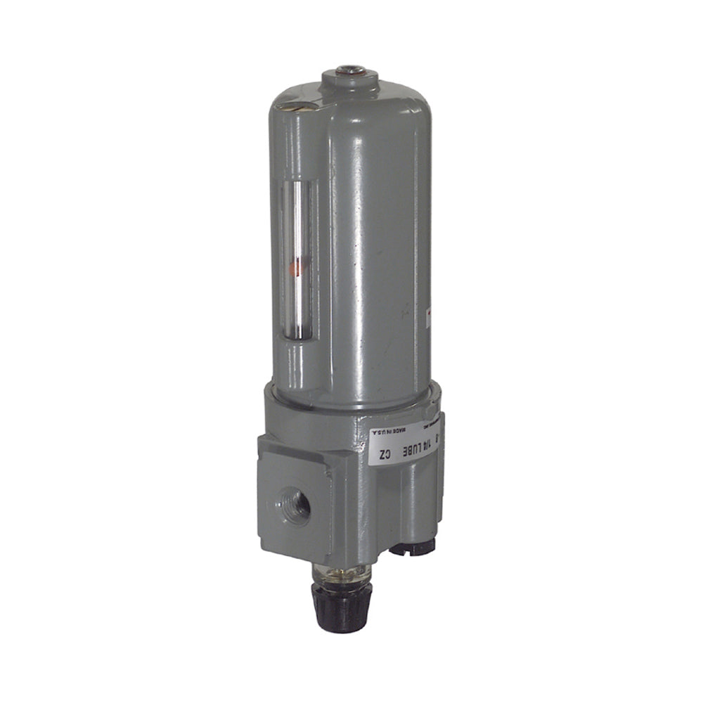 1/2 Inch NPT 200 Psi 142 Scfm 6 Oz Metal Bowl Air Line Precision Lubricator With Sight Glass