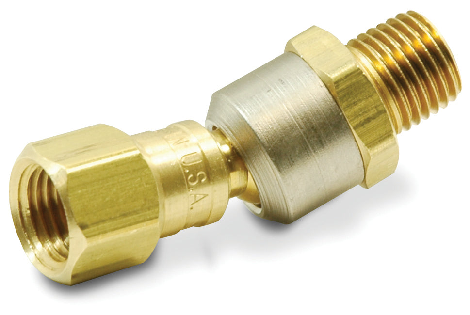 1/4 Inch FPT X 1/4 Inch MPT Ball Swivel Conversion Fitting