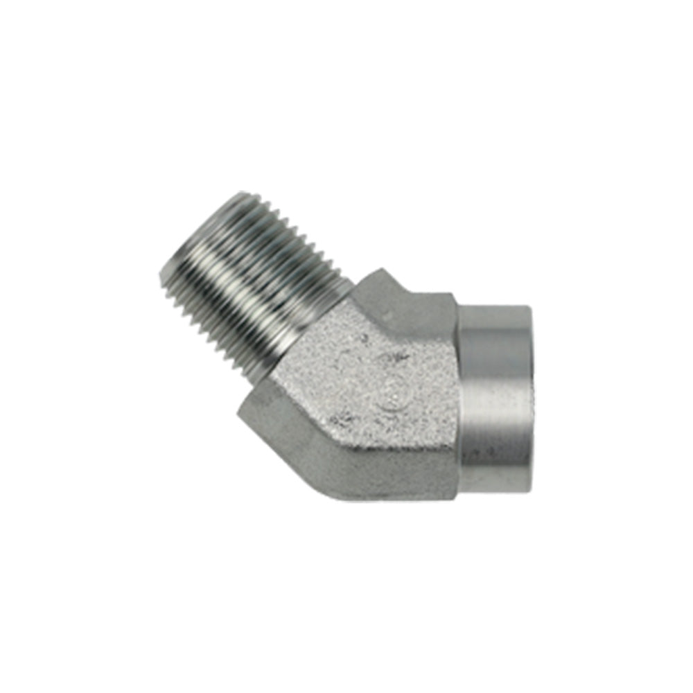 1/4 Inch 3000 Psi Zinc Plated Yellow Dichromate Carbon Steel 45 Degree Street Elbow