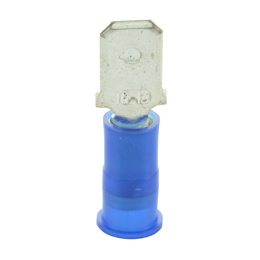 16-14 Gauge Male Quick Disconnect 3/16" Ultra-Tuff Nylon Insulated Blue