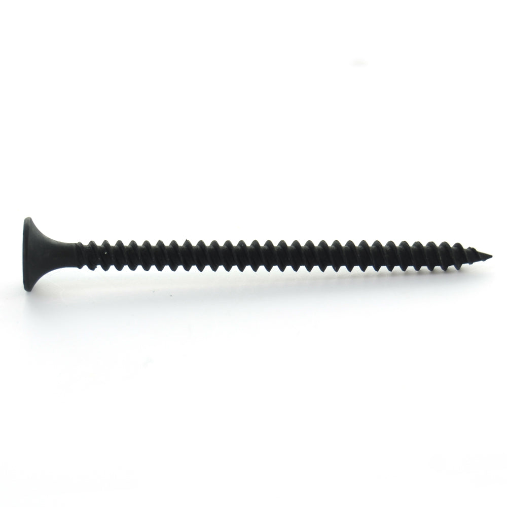 #8 x 3 Inch Fine Sharp Point #2 Phillips Drive Bugle Head Black Phosphate Steel Drywall Screw