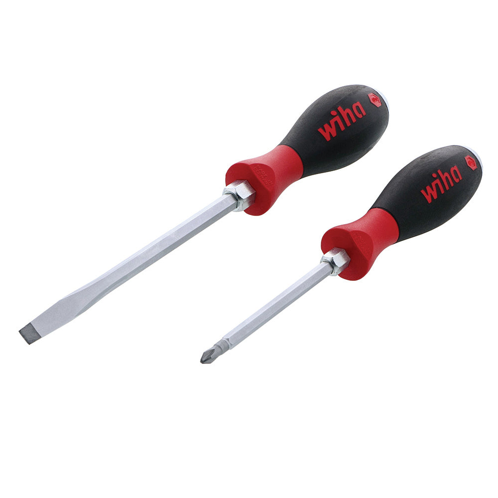 2 Piece Softfinish X Heavy Duty Slotted And Phillips Screwdriver Set
