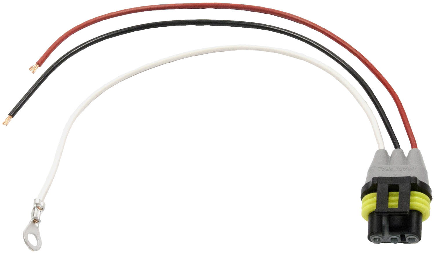 LED Plug, 3-Wire- Molded Amp, W/ Stripped Lead, Ring Terminal
