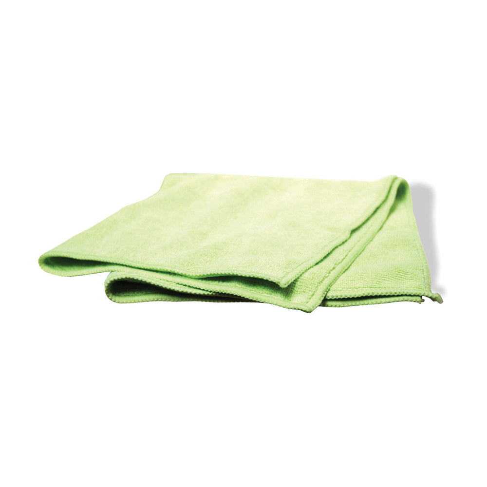 16 Inch x 16 Inch Green Polyester Industrial Grade Microfiber Towel - 12 Per Pack