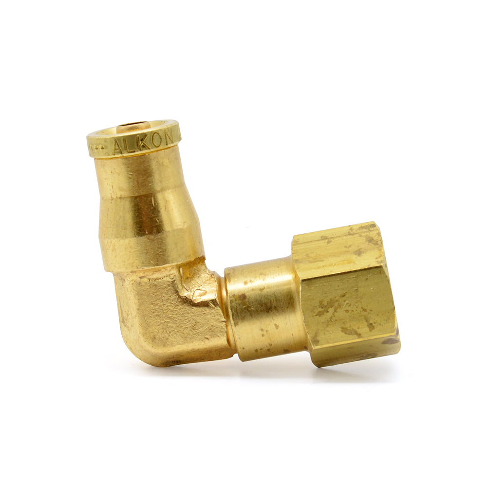 1/4" x 1/8" Air Brake Push-On Female Elbow Swivel