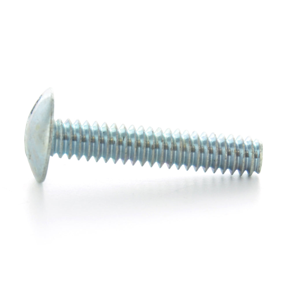 1/4-20 x 1-1/2 Inch Coarse Zinc Plated Steel Slotted Drive Truss Head Machine Screw