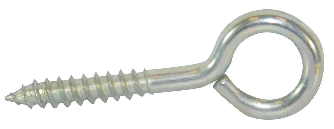 #10-24 x 1-7/16 Inch Zinc Plated 1010 Carbon Steel Lag Screw Eye Bolt