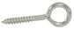 #10-24 x 1-7/16 Inch Zinc Plated 1010 Carbon Steel Lag Screw Eye Bolt