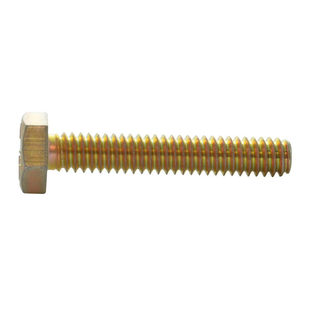 5/16-18 x 1-1/4 Inch Coarse Grade 8 Yellow Zinc Steel Hex Head Cap Screw Usa