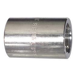 1/2" Schedule 80 Schedule Male NPT 316 Stainless Steel Pipe Coupling