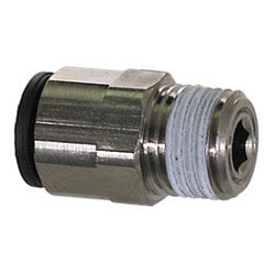 1/8 Inch X 3/16 Inch MPT X Compression Nickel Plated Brass Tube Male Connector