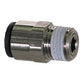 1/8 Inch X 1/8 Inch MPT X Compression Nickel Plated Brass Tube Male Connector