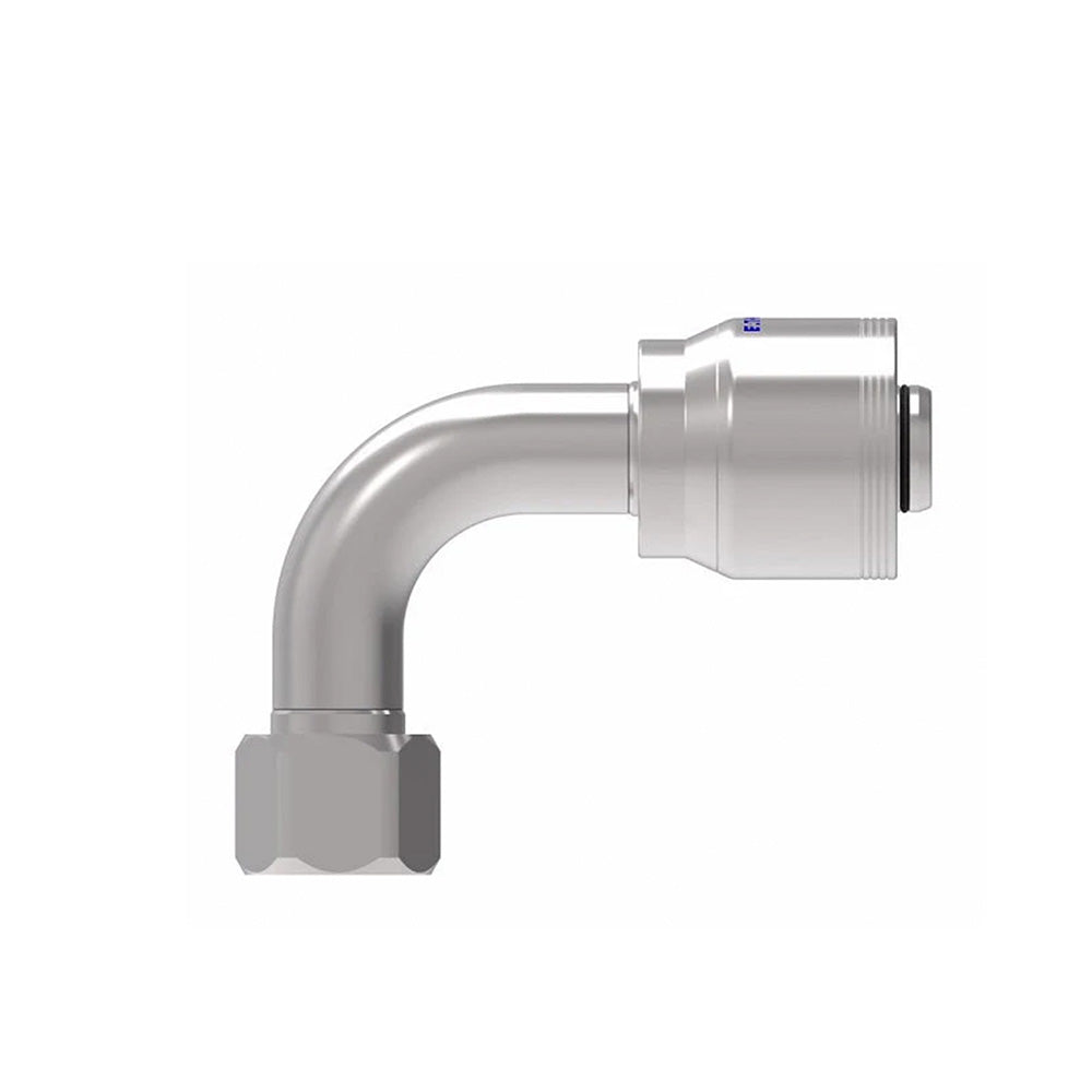 3/8X1/2 Female JIC 37 Swivel 90 Degree Elbow
