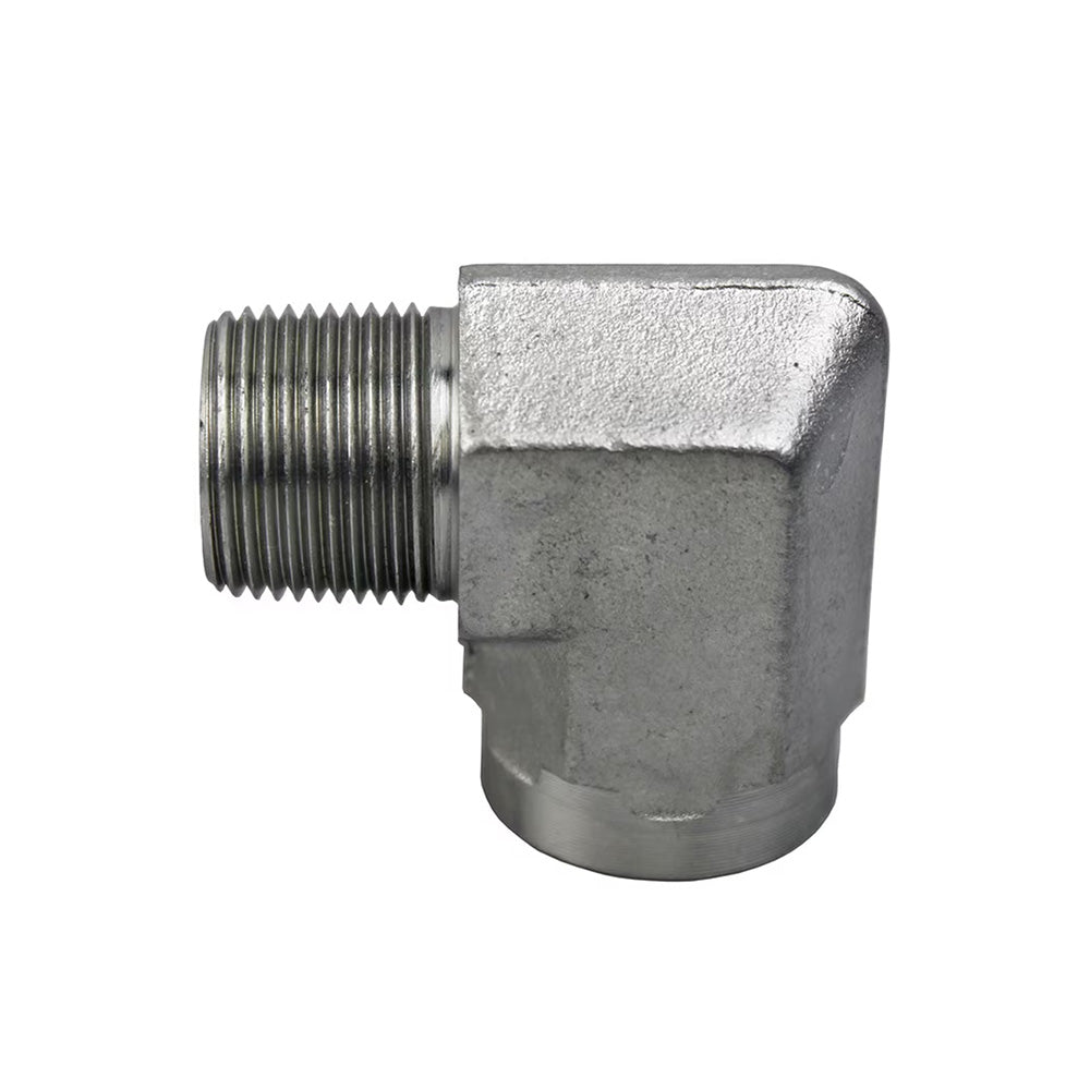 1-1/2 Inch X 1-1/2 Inch Male National Pipe Thread (MNPT) X Fnpt Forged 316 Stainless Steel 90 Degree Street Elbow