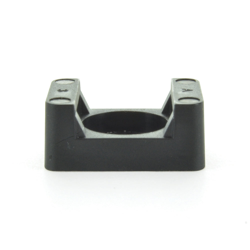0.87 Inch X 0.64 Inch X 0.38 Inch Large Cable Tie Screw Mount Uv Black