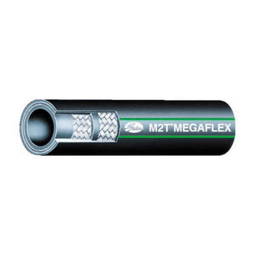 3/4 Inch ID x 1.11 Inch OD Black Synthetic Rubber M2T MegaFlex 2-Wire Braid Hose - Sold Per Foot