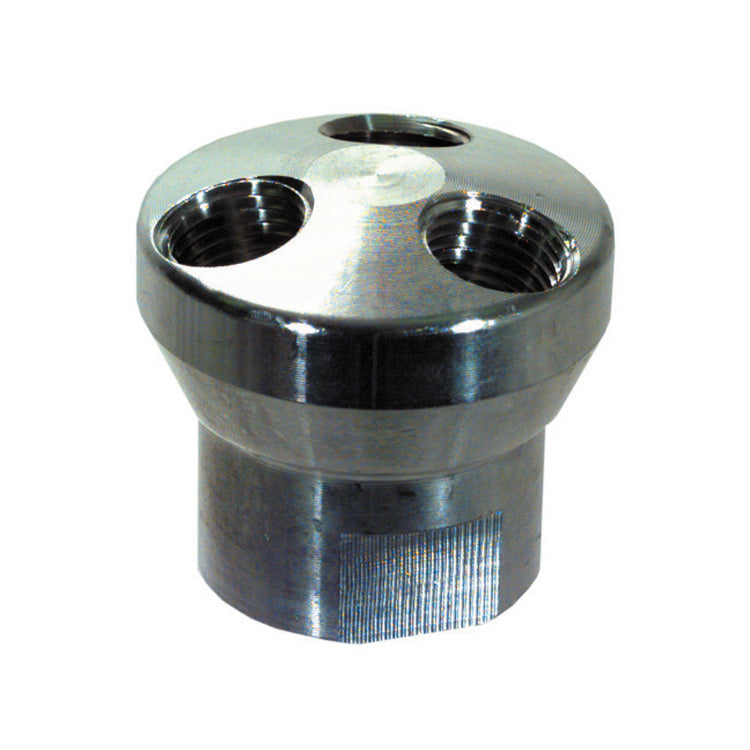 3/8" x 1/4" 3-Way Air Hose Manifold Round Aluminum