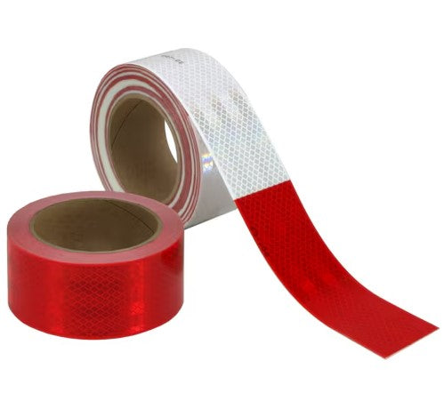 2 Inch X 18 Inch 3M Reflexite Conspicuity Reflective Tape Strips 11 Inch Red / 7 Inch White