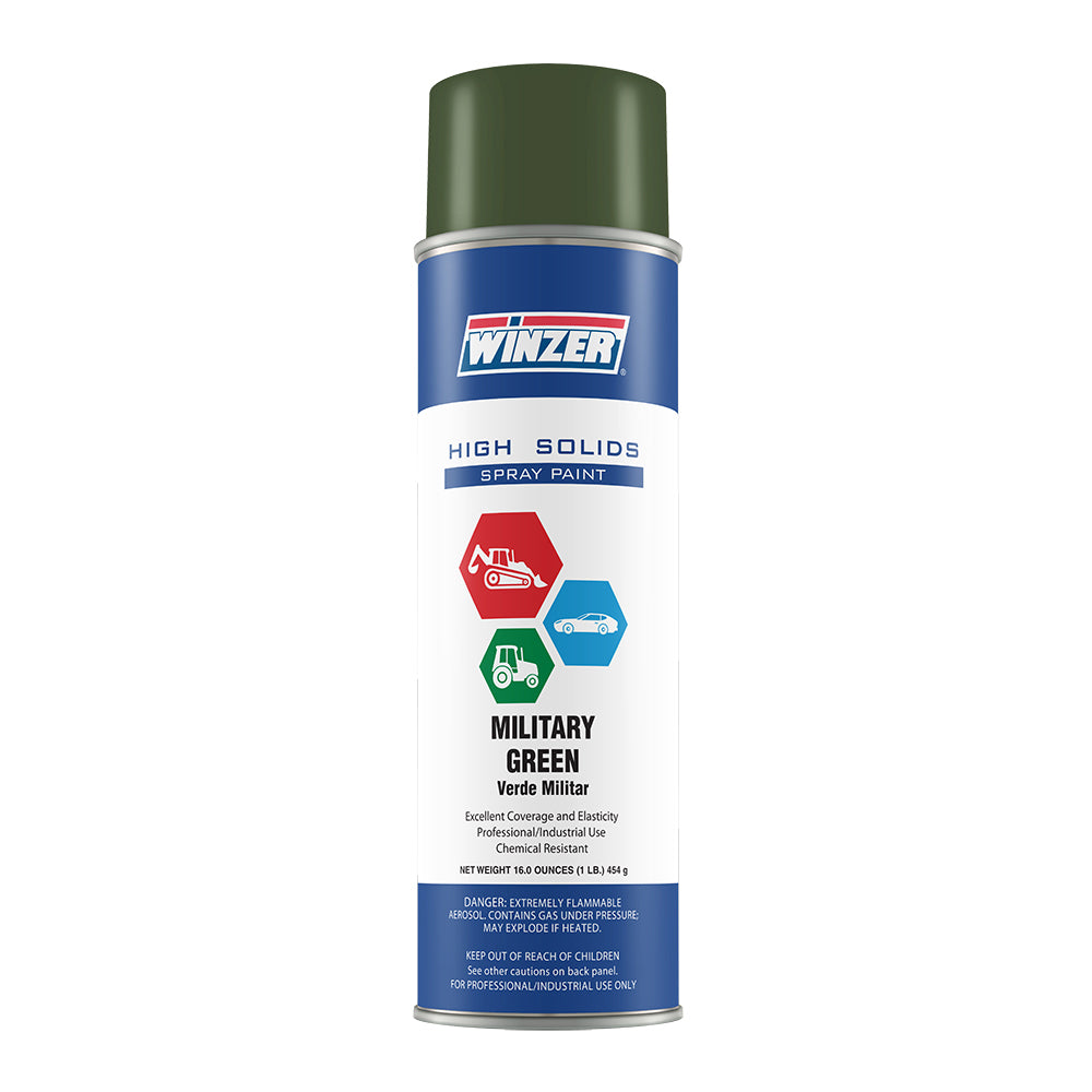 Winzer High Solids Gloss Military Green  Spray Paint - 15.5 Oz Net Wt (Limited Supply)