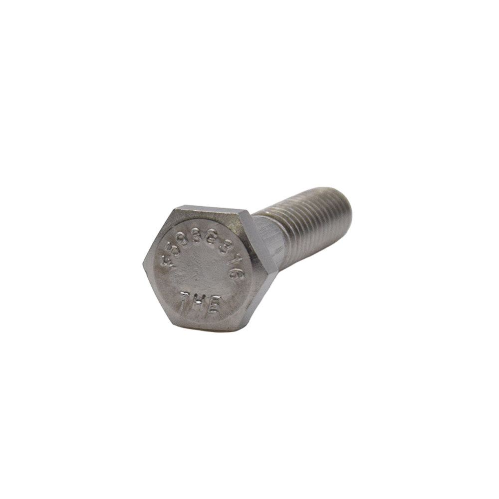 1/4-20 x 2-3/8 Inch Coarse Plain 316 Stainless Steel Hex Head Cap Screw