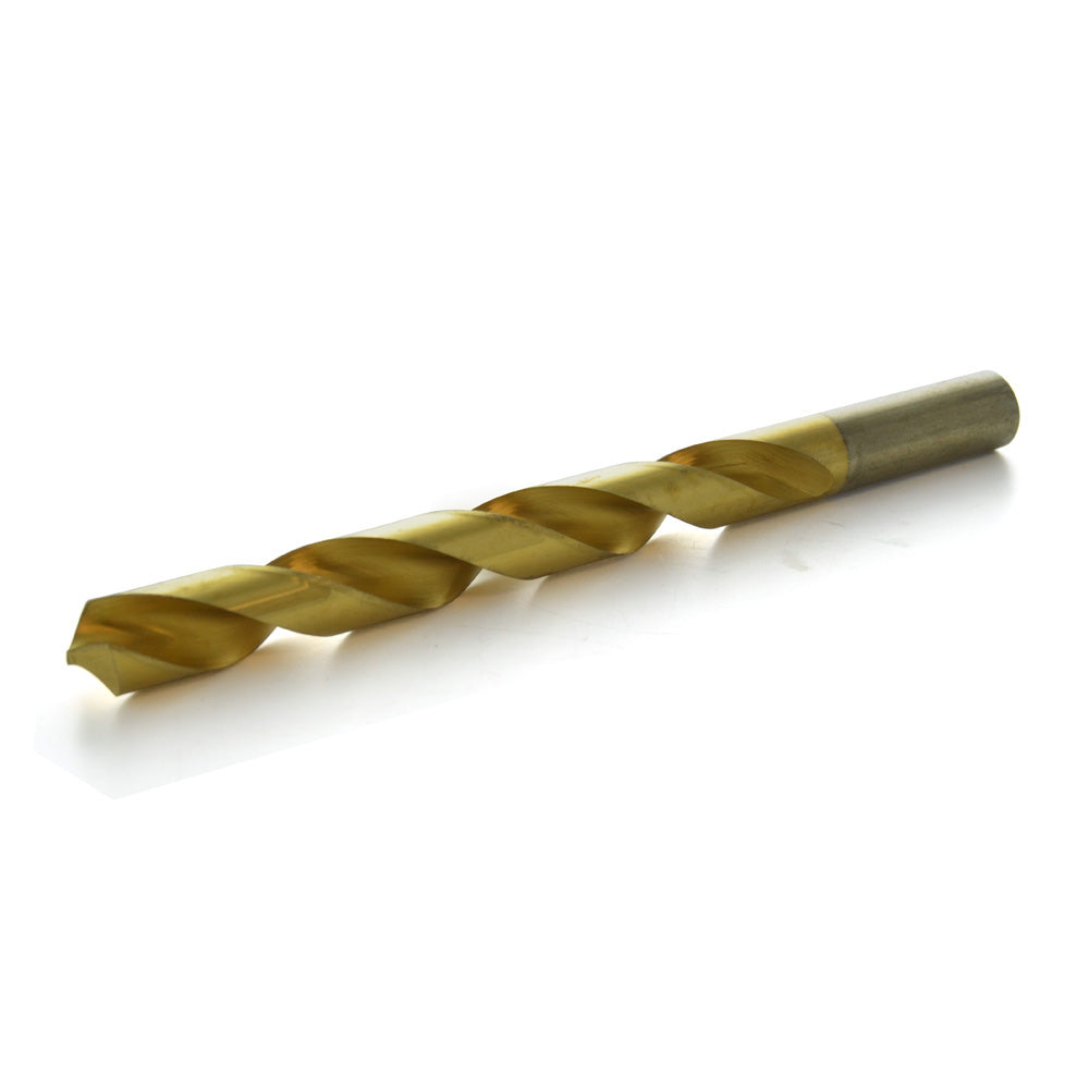 23/64 Inch 135 Degree Split Point Gold Nitro-Carburized Hi-Molybdenum Tool Steel Jobber Length Drill Bit - Shop Pro