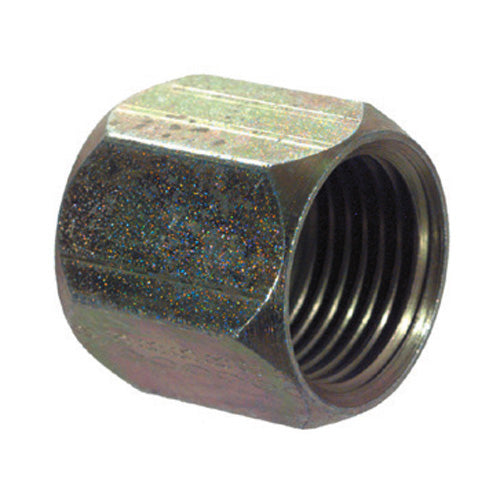 3/4 Inch 10000 Psi Zinc Plated Carbon Steel JIC 37 Degree Adapter Nut For 3-Piece Flare