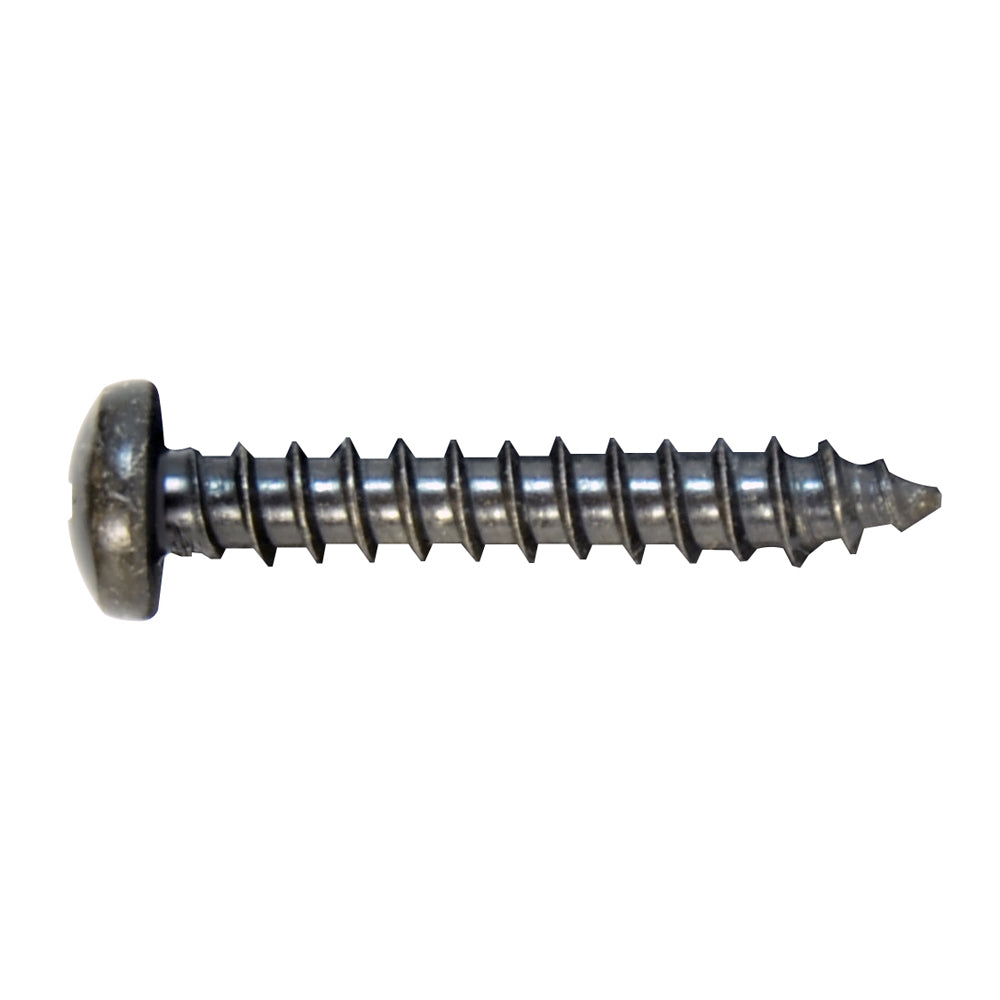 #8 x 1 Inch Plain 18-8 (A2) Stainless Steel Pan Head Type-Ab Self-Tapping Sheet Metal Screw
