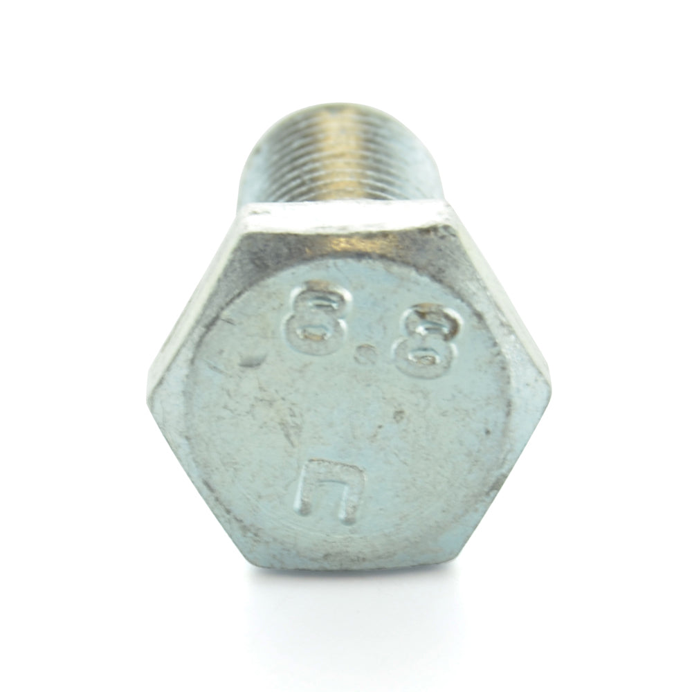 M12 x 1.75 x 90 Mm Coarse Class 8.8 Zinc Plated Steel Hex Head Cap Screw USA