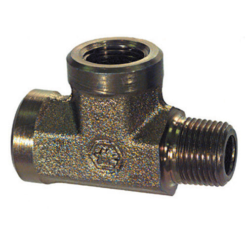 1 Inch 2200 Psi Zinc Plated Yellow Dichromate Carbon Steel Pipe Male Run Tee