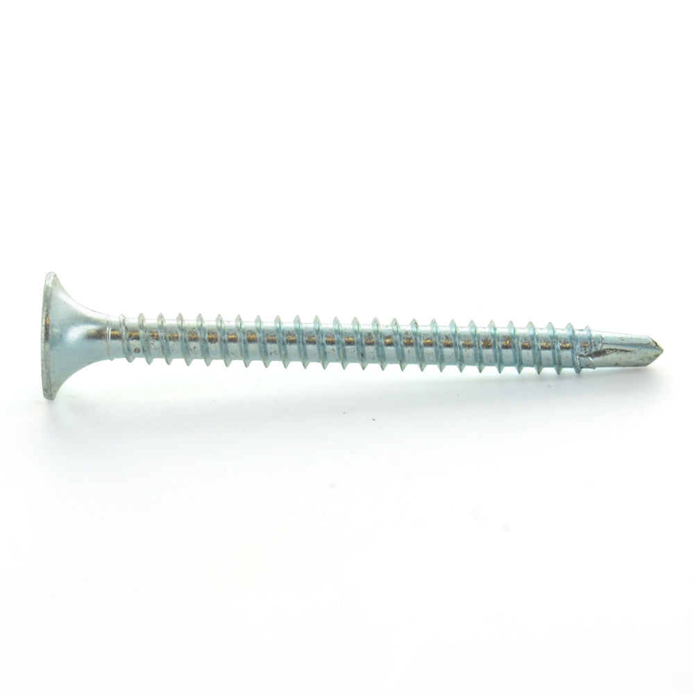 #6 x 1 Inch Type A Point #2 Phillips Drive Bugle Head Zinc Plated Steel Drywall Self-Drilling Tek Screw
