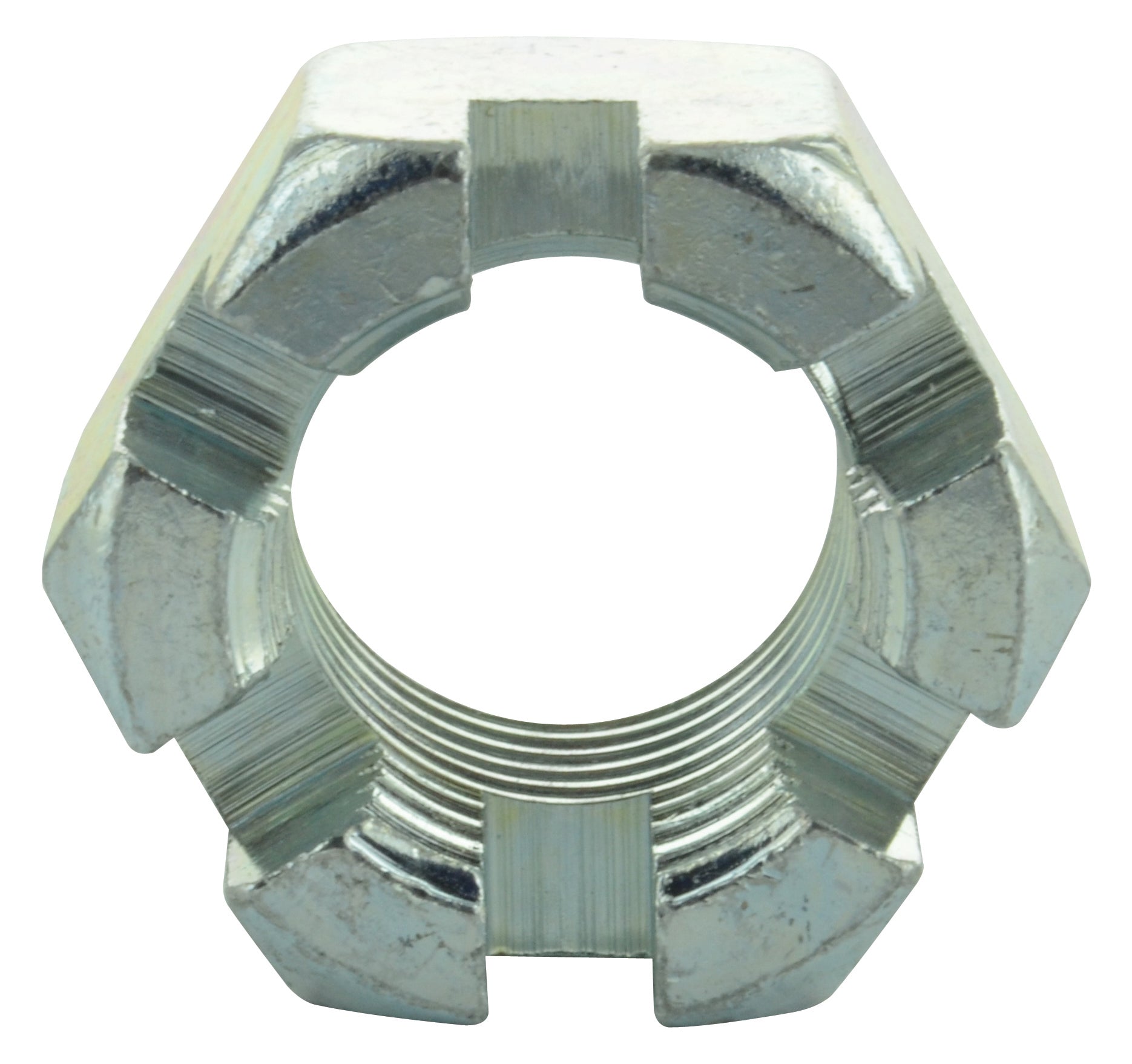 5/16-24 Fine Zinc Plated Grade 2 Slotted Finished Hex Nut