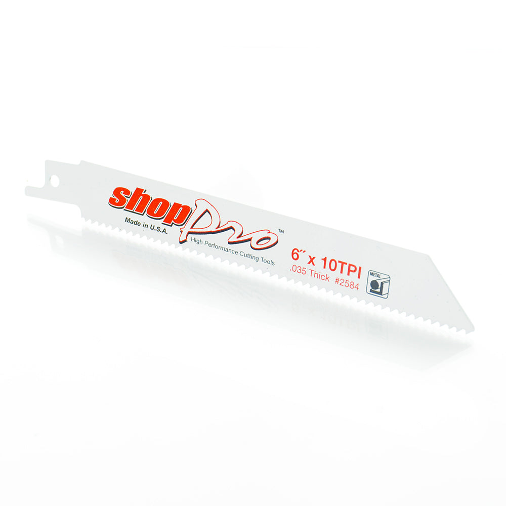 ShopPro 6 x 3/4 x .035 Cobalt Hybrid Wood & Metal Reciprocating Saw Blade - 10 Tpi