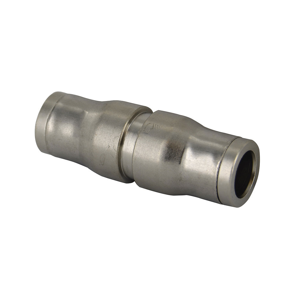 1/2 Inch Nickel Plated Brass Push-In Tube Union