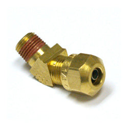 1/2 Tube X 1/2 Inch Brass 45 Degree Male Elbow D.O.T. Air Brake Fitting With Thread Sealant