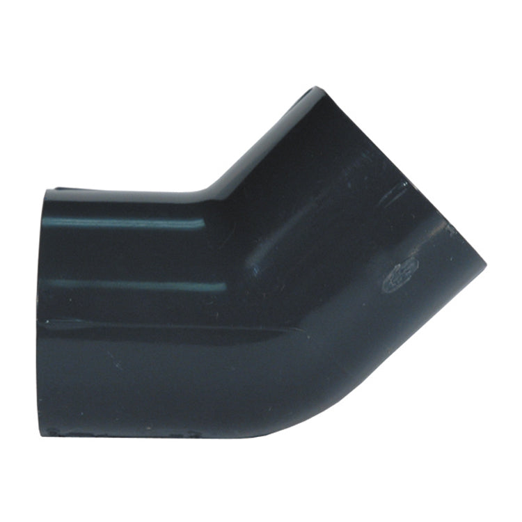 3/4 Inch Socket Sch 80 Dark Gray Pvc 45 Degree Elbow