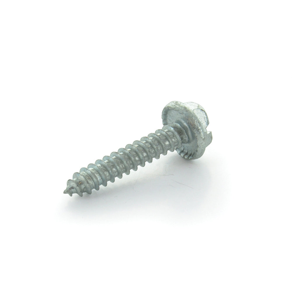 #10-16 x 1 Inch Slotted Hex Washer Head Crimptite Sheet Metal Screw Sms Zinc