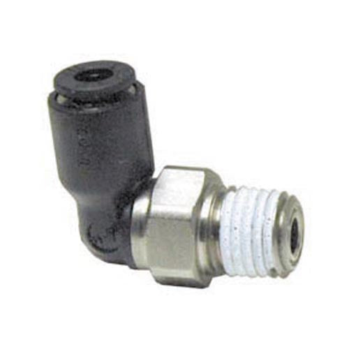 5/32 Inch Tube X 10-32 Inch Male NPT Nylon 90 Degree Tube Elbow