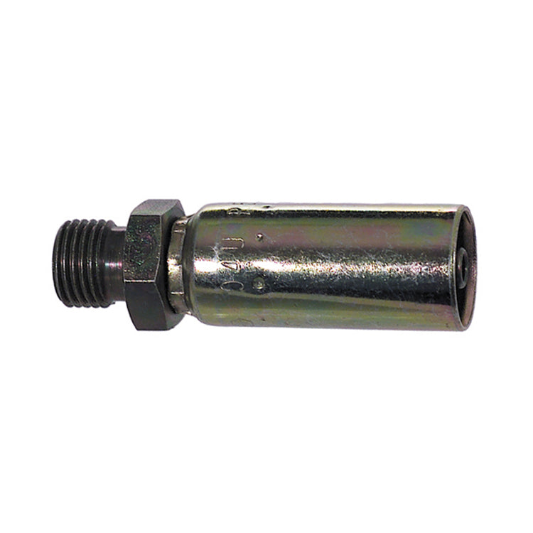 Male British Parallel Pipe 60 Degree Cone Rigid Hydraulic Coupling - 1/4 Hose X G1/4-19 Thread
