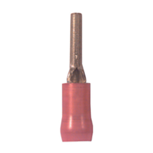 22-18 Gauge Wire Pin Terminal 0.37 x 0.08 Nylon Insulated Red